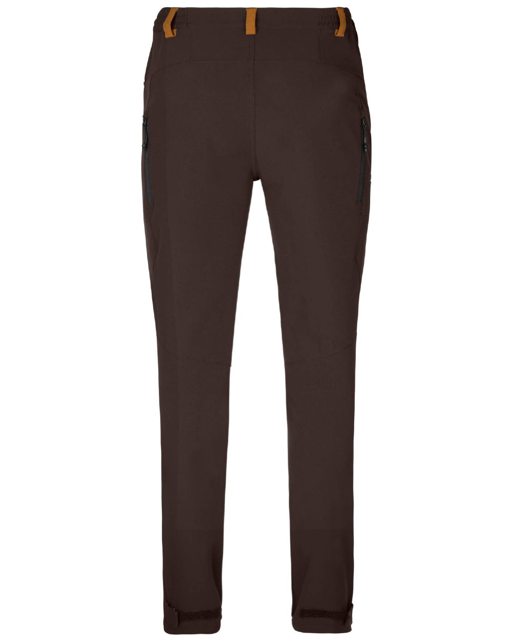 Dark Brown Coloured Seeland Womens Dog Active Trousers on white background #colour_dark-brown