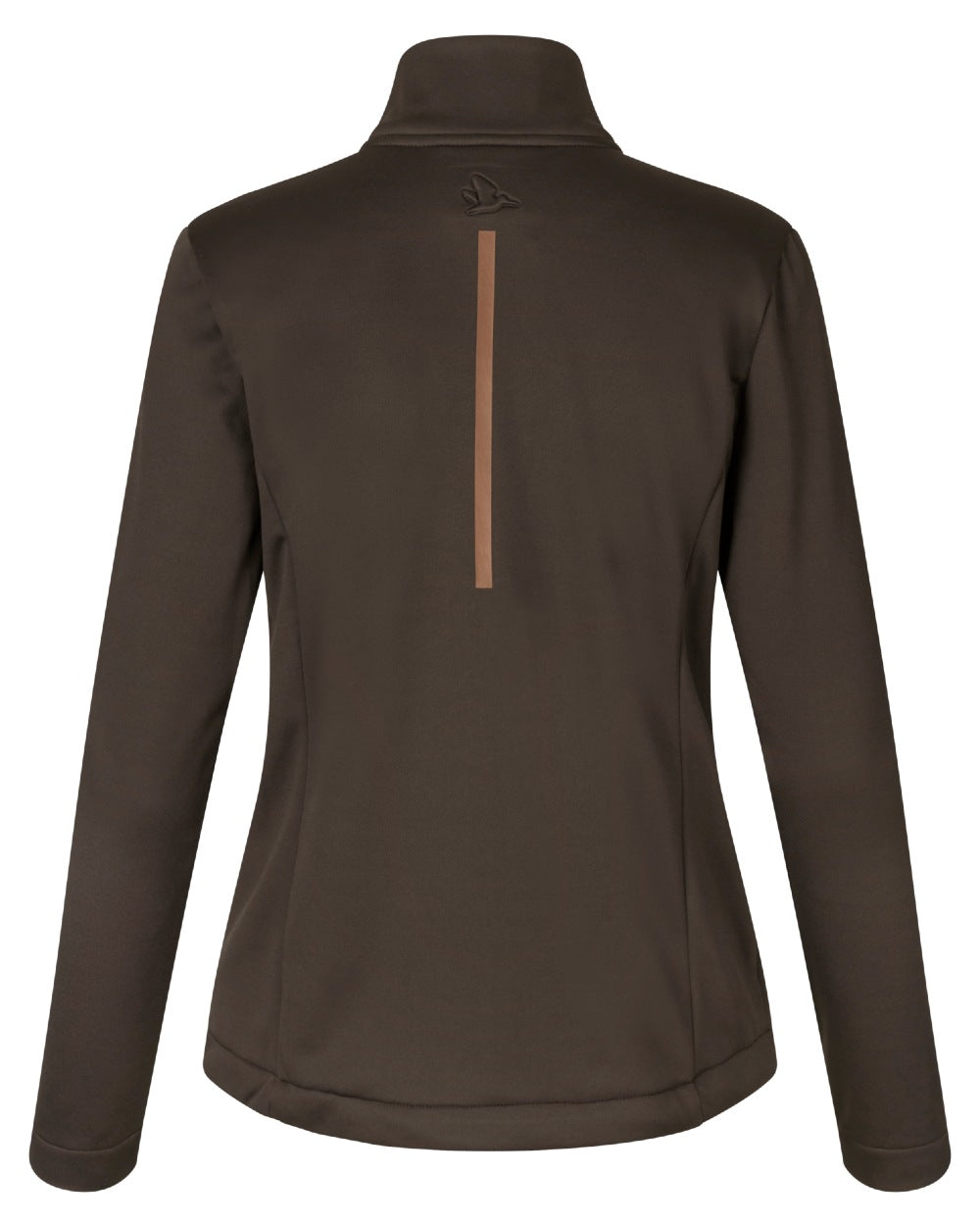 Dark Brown Coloured Seeland Womens Emily Fleece on white background #colour_dark-brown