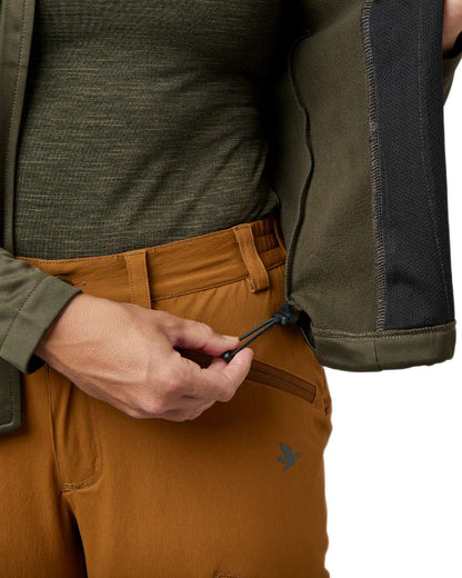 Pine Green Coloured Seeland Womens Emily Fleece on white background #colour_pine-green