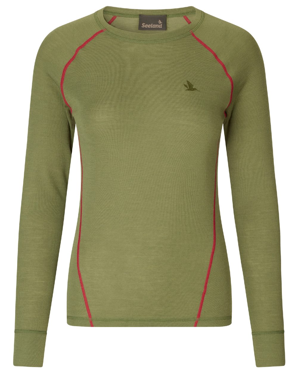 Capulet Olive Coloured Seeland Womens Hawker Base Layer on white background #colour_capulet-olive