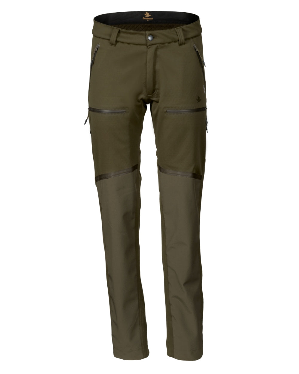 Pine Green Coloured Seeland Womens Hawker Waterproof Advance Trousers on White background #colour_pine-green