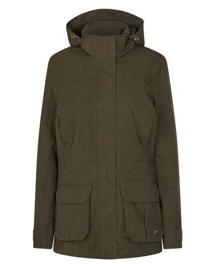 Light Pine Coloured Seeland Womens Highpoint Harriet Jacket on white background #colour_light-pine