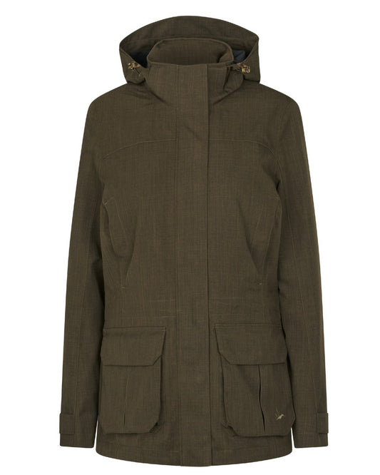 Light Pine Coloured Seeland Womens Highpoint Harriet Jacket on white background #colour_light-pine