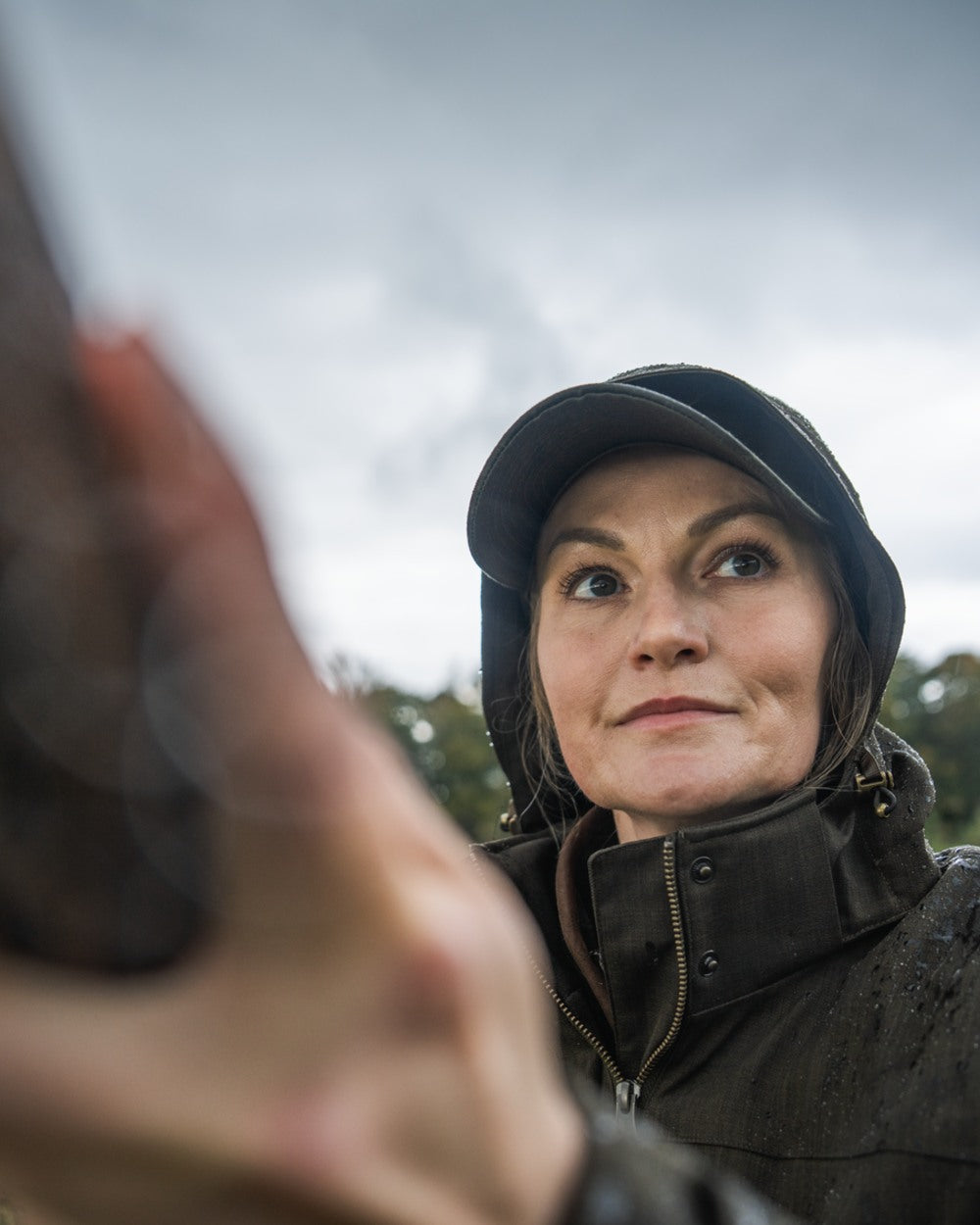 Light Pine Coloured Seeland Womens Highpoint Harriet Jacket on outdoor background #colour_light-pine