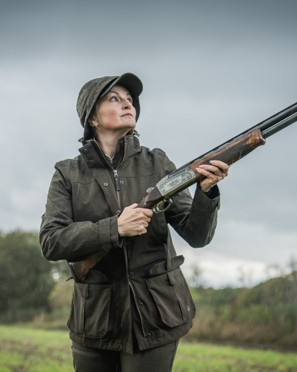 Light Pine Coloured Seeland Womens Highpoint Harriet Jacket on outdoor background #colour_light-pine