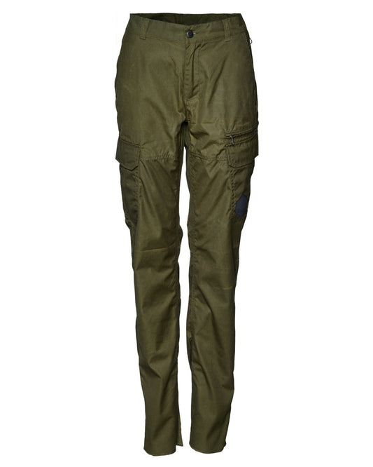 Pine Green Coloured Seeland Womens Key-Point Trousers on white background #colour_pine-green