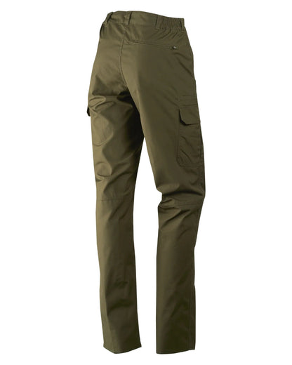 Pine Green Coloured Seeland Womens Key-Point Trousers on white background #colour_pine-green