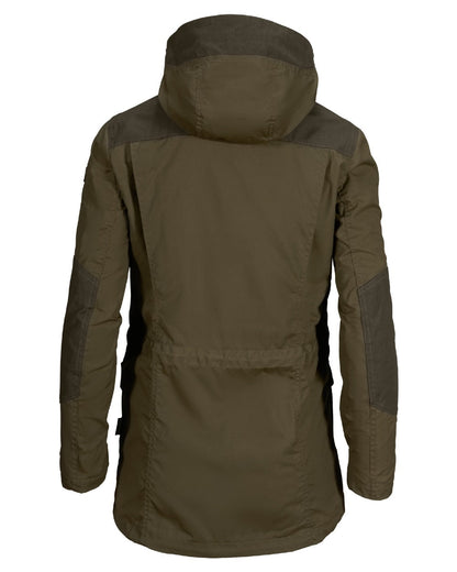 Pine Green Coloured Seeland Womens Key-Point Wax Jacket on white background #colour_pine-green