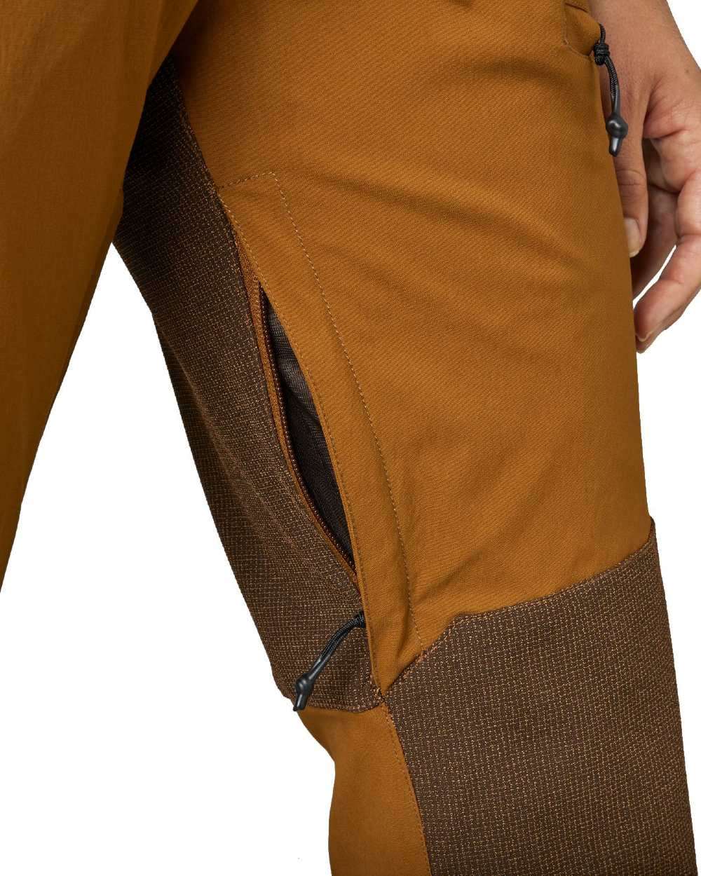 Burnt Clay coloured Seeland Womens Larch Membrane Trousers on White background #colour_burnt-clay