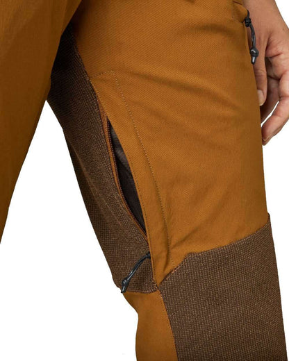 Burnt Clay coloured Seeland Womens Larch Membrane Trousers on White background #colour_burnt-clay