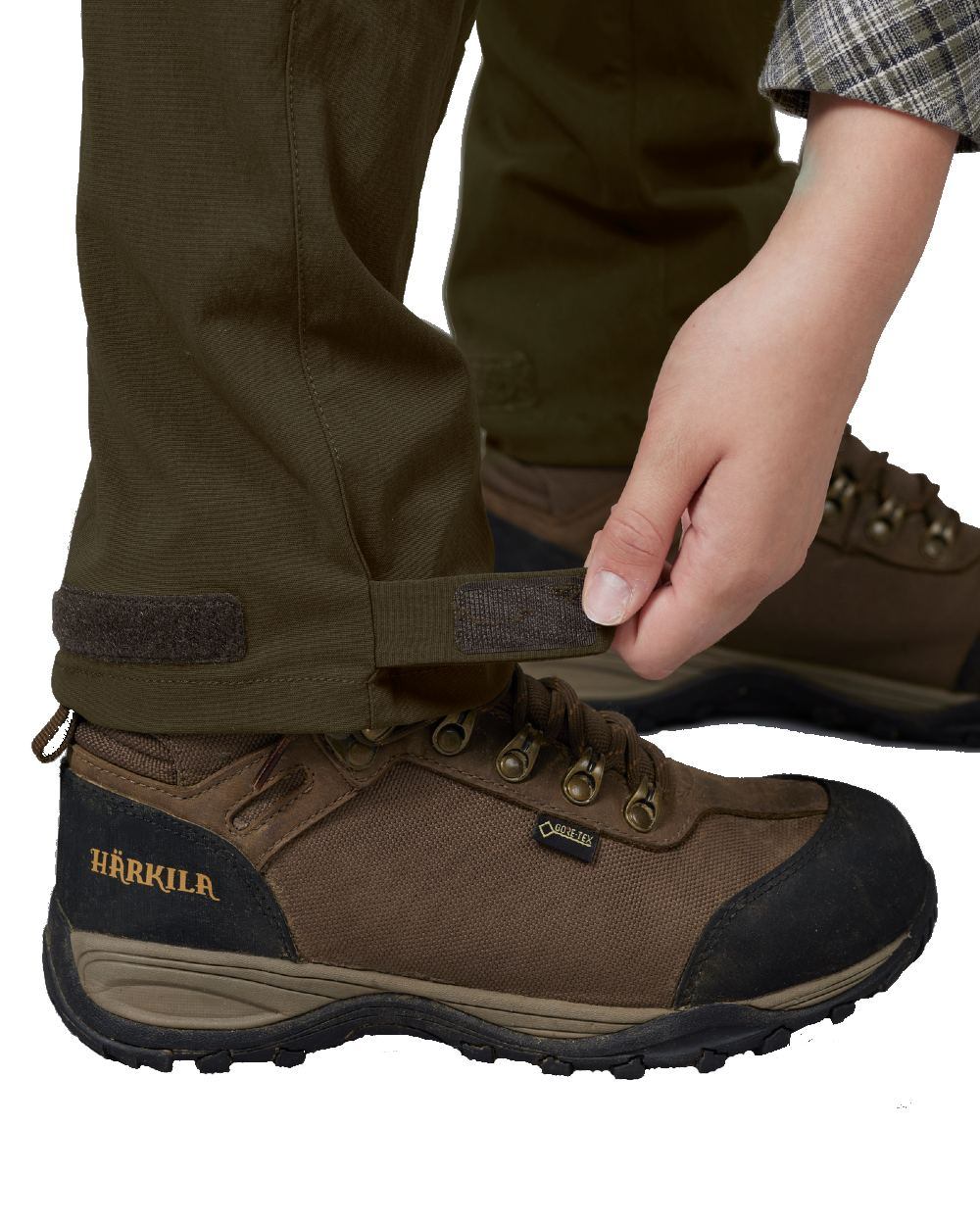 Pine Green coloured Seeland Womens Larch Stretch Trousers on White background #colour_pine-green