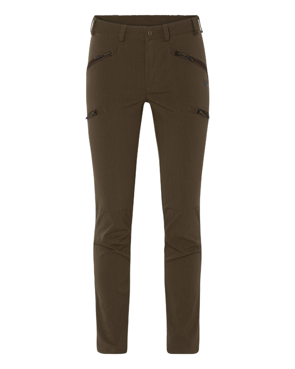 Pine Green coloured Seeland Womens Larch Stretch Trousers on White background #colour_pine-green