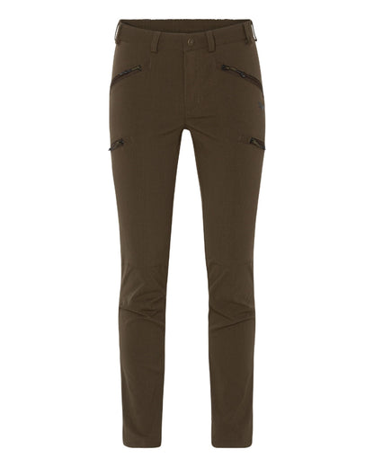 Pine Green coloured Seeland Womens Larch Stretch Trousers on White background #colour_pine-green