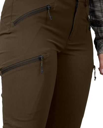 Pine Green coloured Seeland Womens Larch Stretch Trousers on White background #colour_pine-green