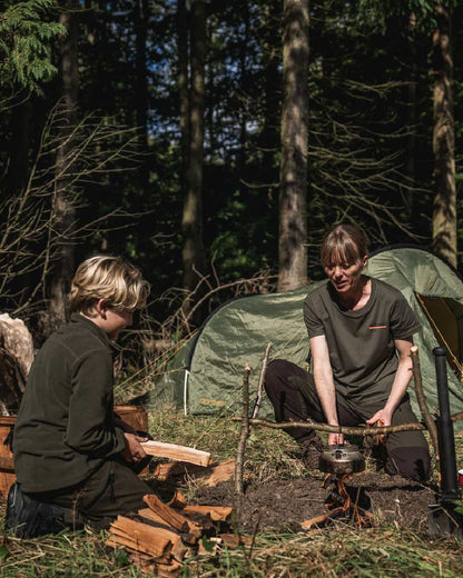 Grape Leaf Coloured Seeland Womens Leala T-Shirt on forest background #colour_grape-leaf