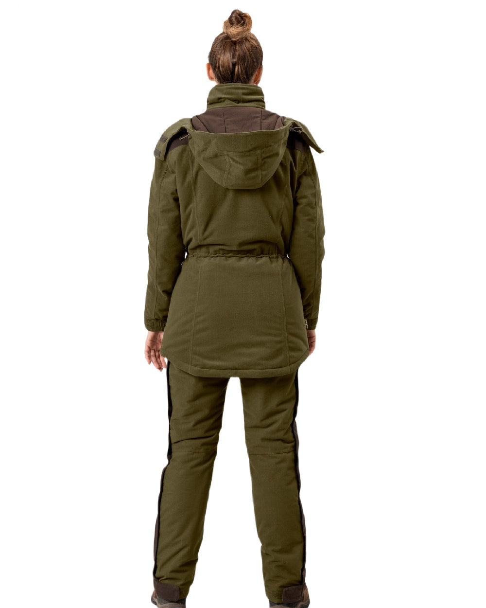 Pine Green Coloured Seeland Womens Max Warm II Jacket on White background #colour_pine-green