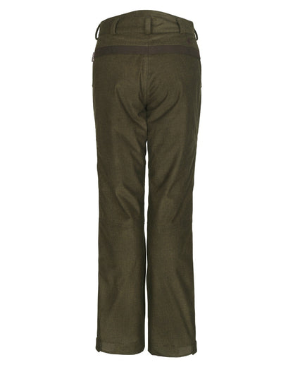 Pine Green Coloured Seeland Womens North Trousers on white background #colour_pine-green