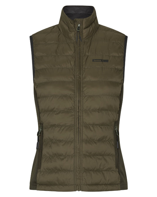 Light Pine Coloured Seeland Womens Therma Waistcoat on white background #colour_light-pine
