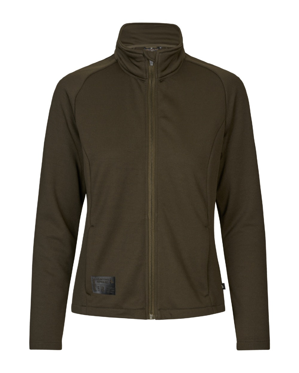 Pine Green Coloured Seeland Womens Tidal Tora Fleece Jacket on White background #colour_pine-green