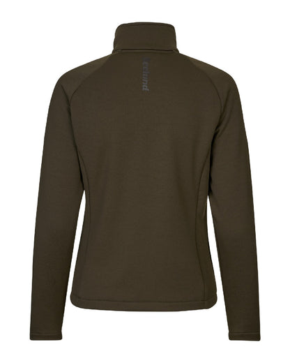 Pine Green Coloured Seeland Womens Tidal Tora Fleece Jacket on White background #colour_pine-green