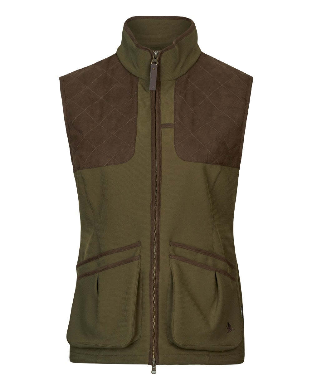 Light Pine Coloured Seeland Womens Wenlock Faye Waistcoat on White background #colour_light-pine