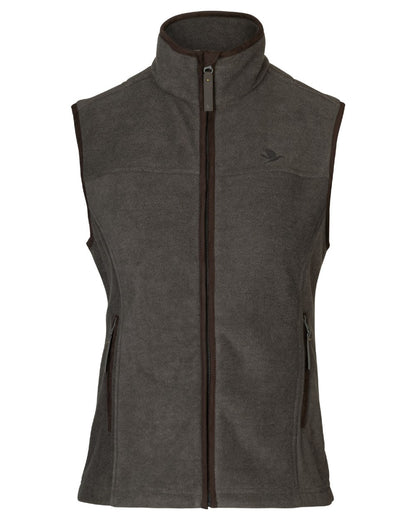 Dark Grey Melange Coloured Seeland Womens Woodcock Ivy Fleece Waistcoat on White background #colour_dark-grey-melange