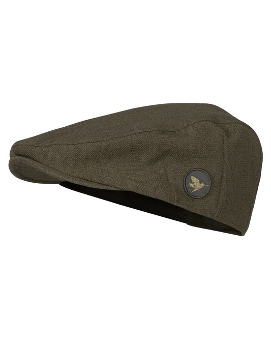 Shaded Olive coloured Seeland Woodcock Advanced Flat Cap on white background #colour_shaded-olive