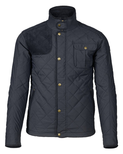 Classic Blue Coloured Seeland Woodcock Advanced Quilted Jacket on White background #colour_classic-blue