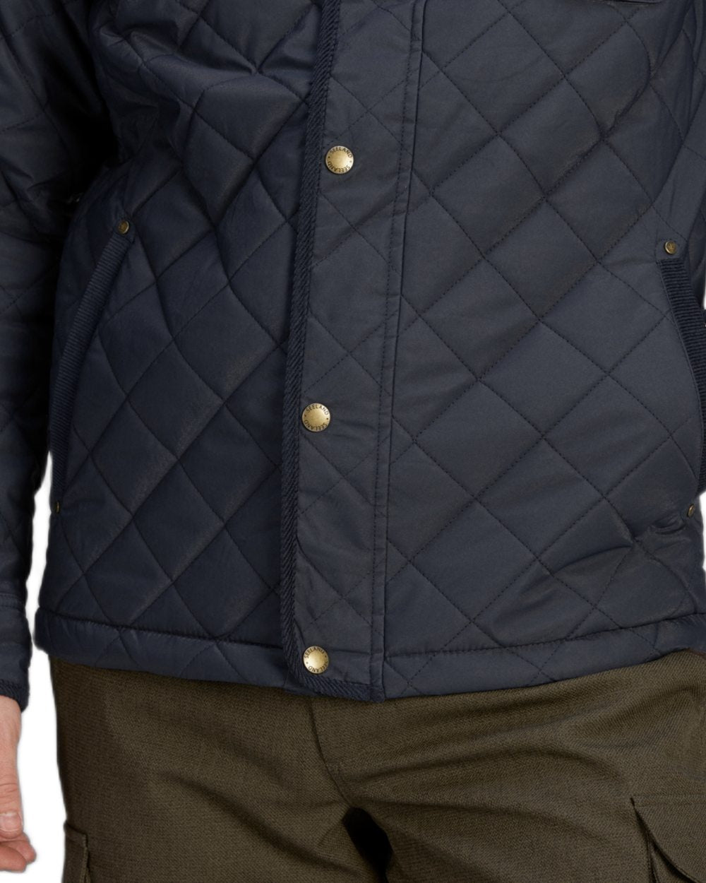 Classic Blue Coloured Seeland Woodcock Advanced Quilted Jacket on White background #colour_classic-blue