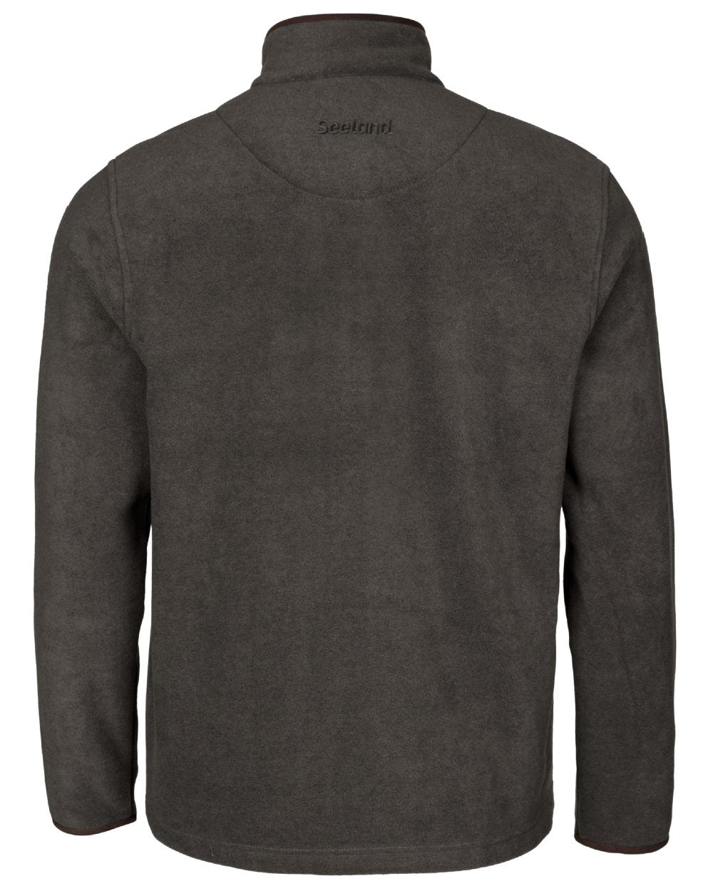 Dark Grey Melange Coloured Seeland Woodcock Earl Fleece Jacket on White background #colour_dark-grey-melange