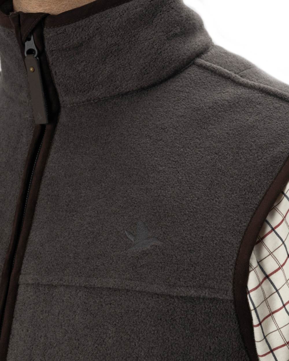 Dark Grey Melange coloured Seeland Woodcock Earl Waistcoat on white background #colour_dark-grey-melange