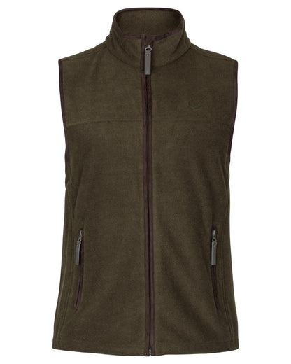 Pine Green Melange coloured Seeland Woodcock Earl Waistcoat on white background #colour_pine-green-melange