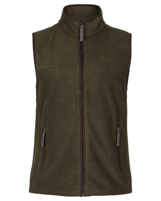 Pine Green Melange coloured Seeland Woodcock Earl Waistcoat on white background #colour_pine-green-melange
