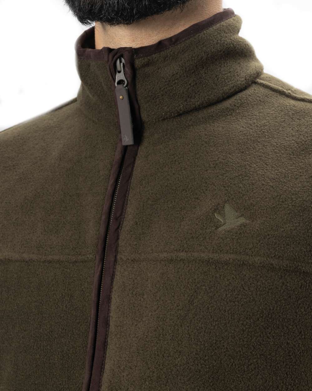 Pine Green Melange coloured Seeland Woodcock Earl Waistcoat on white background #colour_pine-green-melange