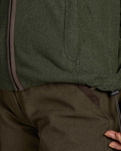 Classic Green Coloured Seeland Woodcock Ladies Fleece on White background #colour_classic-green