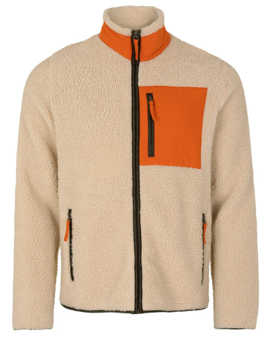 Sandshell Coloured Seeland Zephyr Fleece Jacket on White background #colour_sandshell