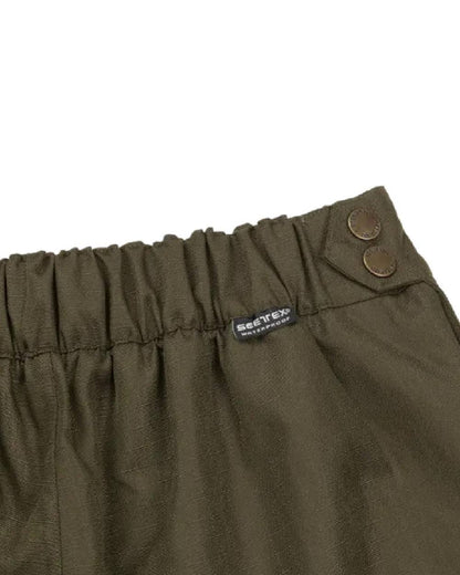 Shaded Olive Coloured Seeland Buckthorn Zip Leg Overtrousers on white background #colour_shaded-olive
