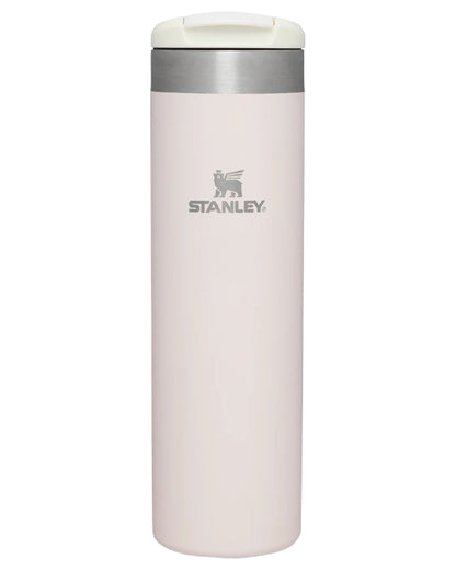 Rose Quartz coloured Stanley AeroLight Transit Mug 0.6L on white background #colour_rose-quartz