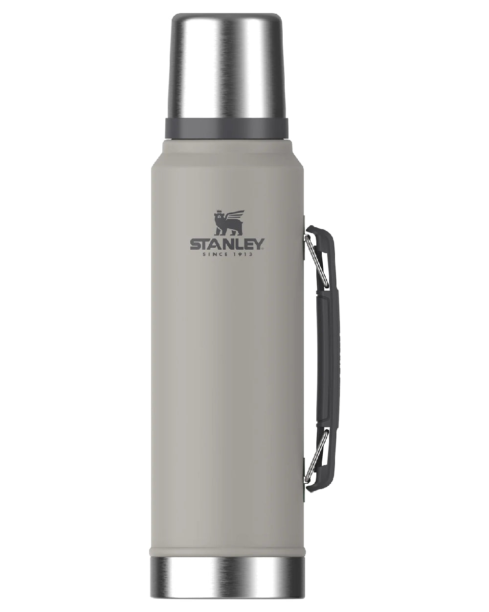 Ash coloured Stanley Classic Legendary  Bottle 1.0L on white background #colour_ash