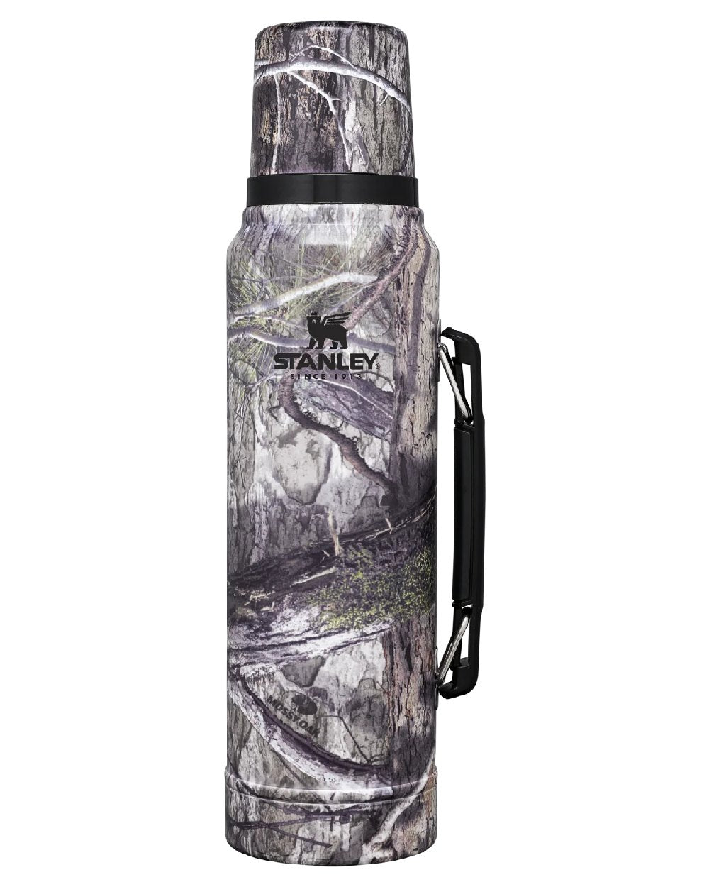 Mossy Oak Country DNA coloured Stanley Classic Legendary  Bottle 1.0L on white background #colour_mossy-oak-country-dna