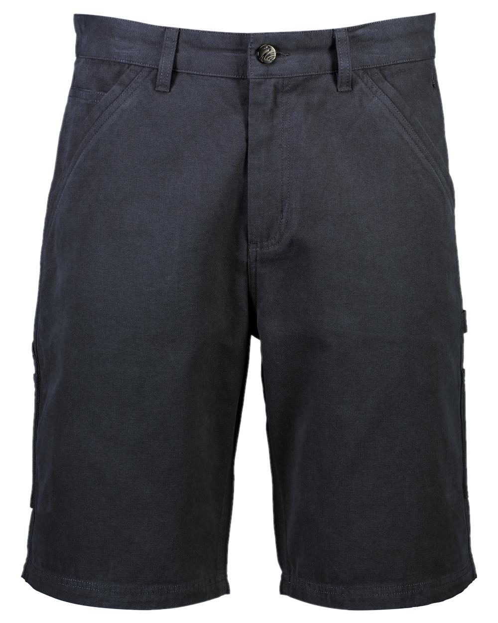 Navy Coloured Swanndri Glenbrook Shorts on white background #colour_navy
