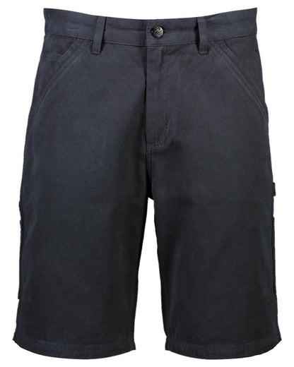 Navy Coloured Swanndri Glenbrook Shorts on white background #colour_navy