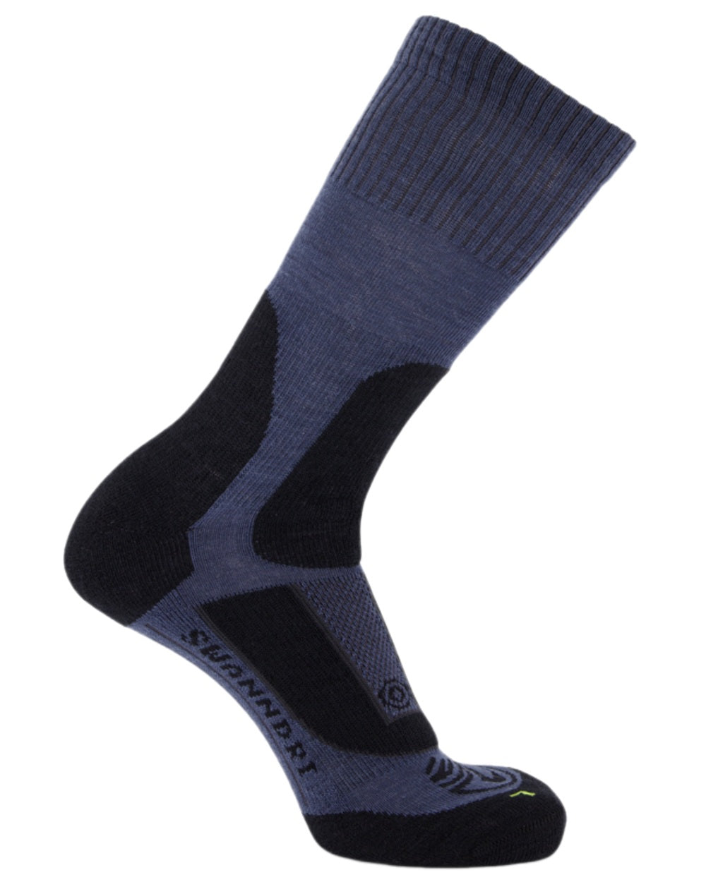 Charcoal Coloured Swanndri Herculan Technical Mid Socks on white background #colour_charcoal