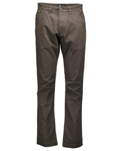 Charcoal Coloured Swanndri Mens Bedrock Canvas Work Pant on white  background #colour_charcoal