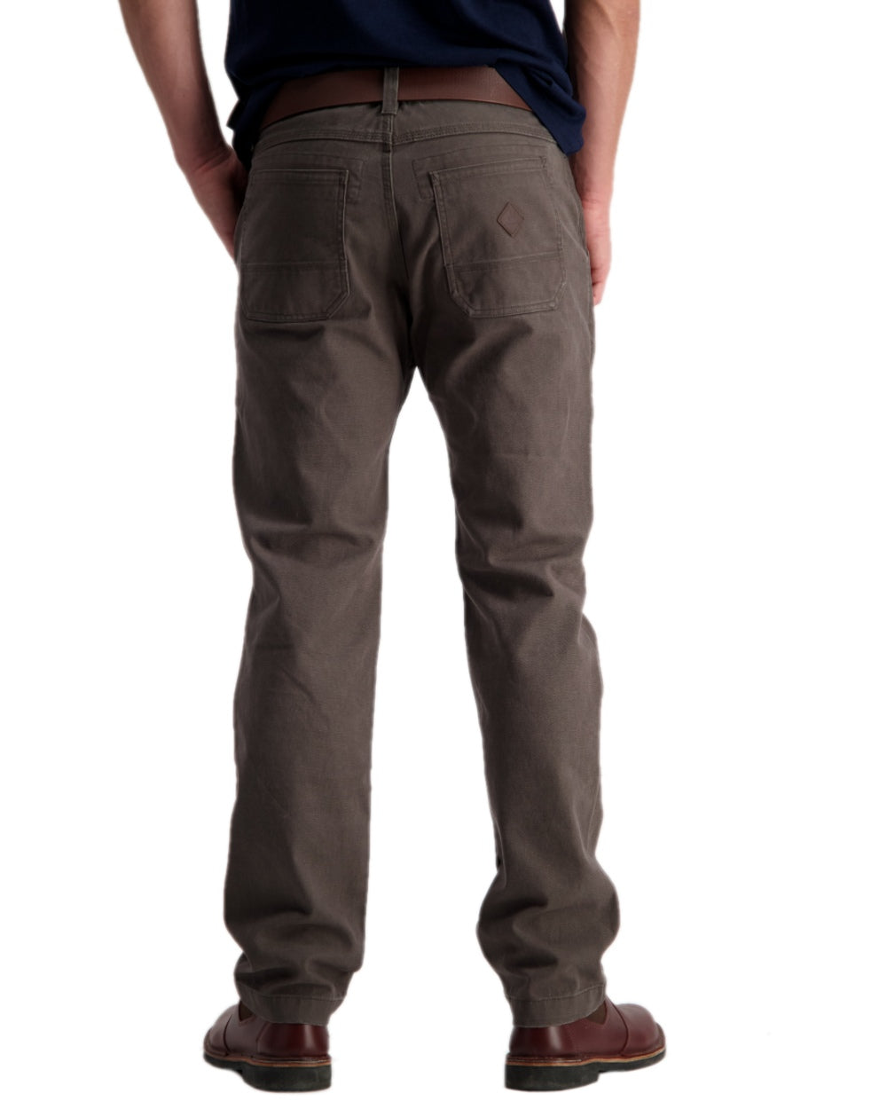 Charcoal Coloured Swanndri Mens Bedrock Canvas Work Pant on white background #colour_charcoal