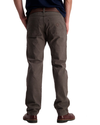 Charcoal Coloured Swanndri Mens Bedrock Canvas Work Pant on white background #colour_charcoal