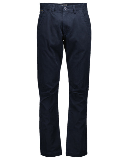 Navy Coloured Swanndri Mens Bedrock Canvas Work Pant on white  background #colour_navy