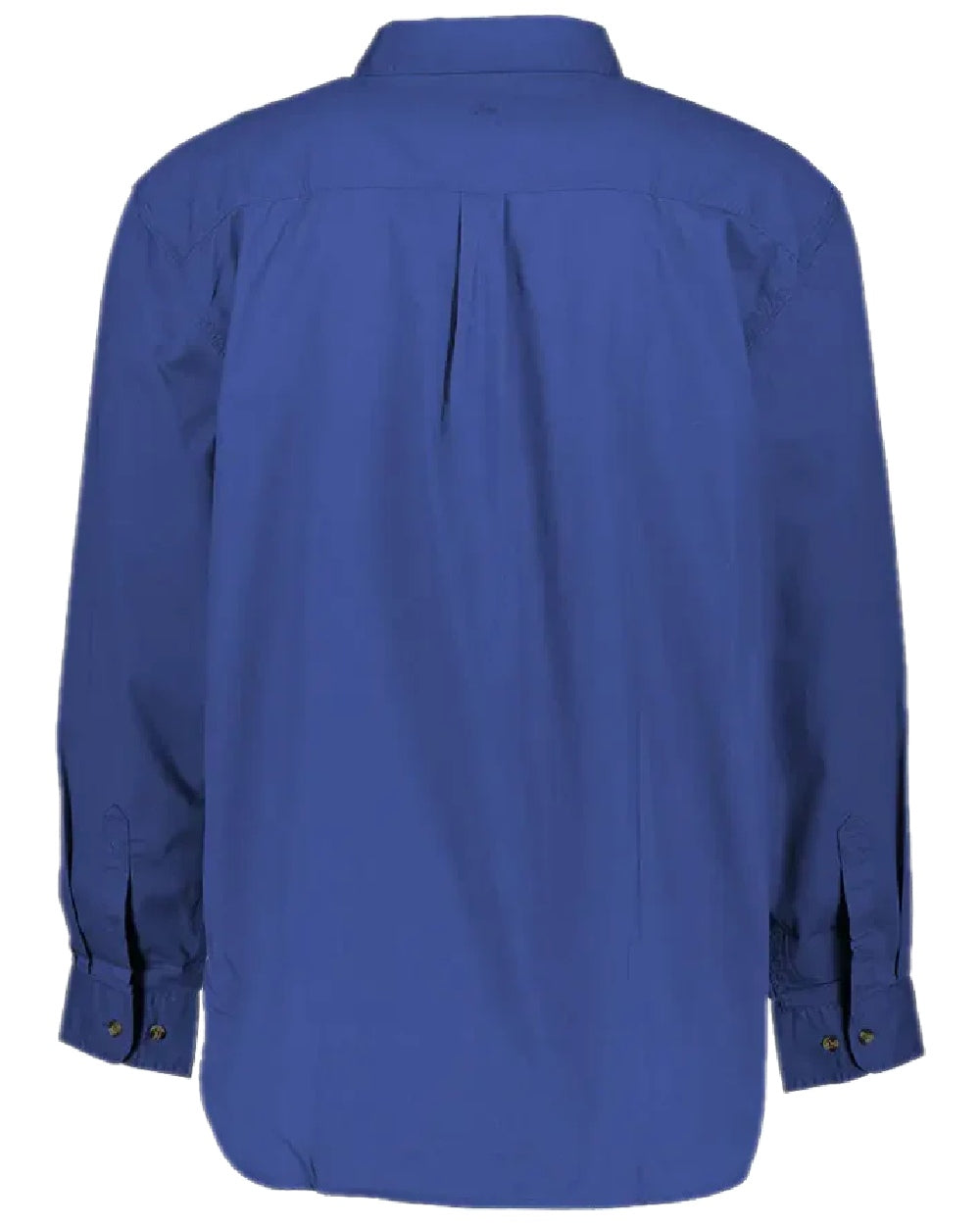 Midnight Navy Coloured Swanndri Mens Byron Long Sleeve Shirt on white background #colour_midnight-navy