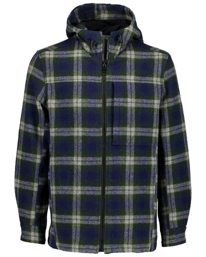 Thornton Check Coloured Swanndri Mens Hudson Wool Hoodie on white background #colour_thornton-check