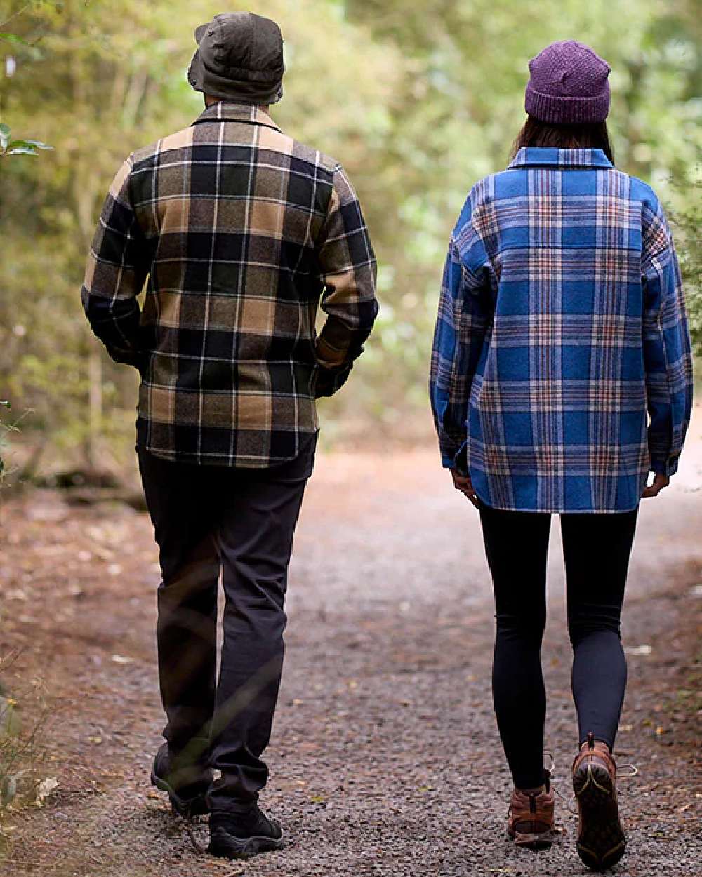 Denver Check Coloured Swanndri Mens Kiaraki V3 Wool Shacket on outdoor background #colour_denver-check